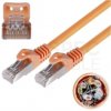 Patchcord S/FTP kat.7 PiMF kabel sieciowy LAN 2x RJ45 linka bezhalogenowy LSOH pomarańczowy 2m NEKU