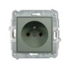 MINI Mechanizm gniazda pojedynczego z uziemieniem 2P+Z (bez przesłon torów prądowych) szałwiowy 61MGP-1z