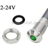 Kontrolka zielona 6mm; 12V; 24V