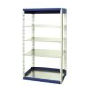 Rama stojąca do systemu półek, kolor Niebieski, 4-poziomowy, materiał: Blacha stalowa, 2000mm x 1050mm, 525mm, Bott