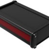 Aluminum Profile enclosure, (L x W x H) 180 x 106 x 49 mm, black/red (RAL 9005), IP65, 007501011