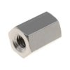 Tuleja dystansowa 10 mm, gwint M4 wewnętrzny obustronny, korpus sześciokątny, mosiądz niklowany, TDYSFF-M4/10