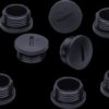 Lock cap, M20, Ø 24 mm, (L) 10 mm, black, AC3016