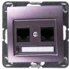 Impresja Gniazdo Komputerowe Podwójne Rj45 Kat.5E Mmc Tytan Gpk-2Y/K/M/23