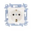 Simon 10 Gniazdo pojedyncze SCHUKO z przesłonami białe 16A 250V IP20 CGSZ1Z.01/11