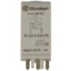 Moduł; sygnalizacyjny; zabezpieczający; 99.02.9.024.99; 6÷24V; DC; zielony; polaryzacja A1+; do gniazda; szary; Finder; RoHS