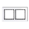 DECO Ramka 2 podwójna uniwersalna - efekt szkła (ramka: biała: spód: grafitowy) biały 0-11-DRS-2 KARLIK