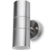 Kinkiet Ogrodowy Lampa Ścienna Elewacyjna góra dół LED GU10 IP44 ZINNIA INOX Lumiled