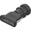 D-Sub connector housing, size: 5 (D), straight 180°, cable Ø 13 to 20 mm, PBT, black, 165X14859X