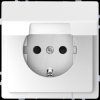 MEG2310-6035 Protective contact socket outlet, hinged cover, lotus white, Sys