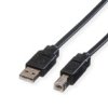 Płaski Kabel Usb 2.0 Do Notebooków Roline, Typ A-B, Czarny, 0,8 M