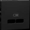 MEG4367-0403 System M Zentralplatte 2x USB Recyceld Plastic schwarz