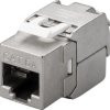 CAT 6A gniazdo Keystone RJ45 , STP, 500 MHz, slim-line
