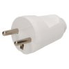 Wtyczka prosta 2P+Z. biała WT-30/BIAŁY