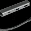 HUB-C002A USB 3.0, 3-port hub, 1xA, 1x HDMI, 1x PD 94 W, USB-C cable