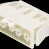 92.051.9658.0 Socket, snap-in, 5-pin, white, spring connection