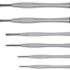 Watchmaker screwdriver kit, 0.6 mm, 1 mm, 1.5 mm, 2 mm, 2.5 mm, 3 mm, slotted, BL 22 mm, L 130 mm, 4-360-E03