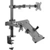 SpeaKa SP-9400960 SP-MM-302 2x Monitor mount Black Swivelling tiltable