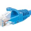 Patchcord RJ45 UTP 5e; długość 0,25m; niebieski; osłona zalewana