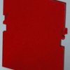 Front plate, PC, (W x H) 32 x 42 mm, red/transparent, B6601480