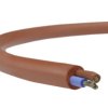 Kabel silikonowy SIHF 180C 300/500V 2x1 ciepłoodporny LSOH ceglasty linka BSG /100m/
