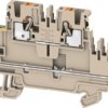 Multi level terminal block, push-in connection, 0.14-4.0 mm², 4 pole, 24 A, 8 kV, dark beige, 2675130000