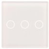 TouchMe Mały panel szklany, łącznik potrójny, biały TM532W