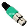 Wtyk mikrof. 3PIN kab. żeńskie zielony XLR