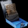 25203703 HSSE spiral drill set, INOX, DIN 338, 19 pieces