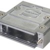 D-Sub connector housing, size: 3 (DB), straight 180°, zinc die casting, silver, 61030010117