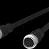 142MEA12100 Sensor cables, M12, 8-pin, plug > coupling, 10 m