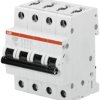 Wyłącznik nadprądowy MCB, Typ D, 4-biegunowy, 32A, 400V, 400V, na szynę DIN, ABB S204M-D32, S200M