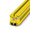 Złączka szynowa 3-przewodowa 4mm2, listwa zaciskowa koloru żółtego UK 5-TWIN YE /50szt./