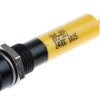 Lampka kontrolna do montażu panelowego 24V dc, Żółta 8mm Dioda LED migająca Końcówka lutownicza RS PRO