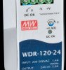 WDR-120-12 Switching power supply, DIN rail, 120 W, 12 V/10 A