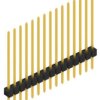 Pin header, 15 pole, pitch 2.54 mm, straight, black, 10046951