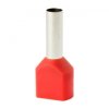Końcówka tulejkowa izolowana HI 2x4,0/12-cze czerwona (100 szt.) Al/Cu