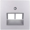 Berker B1/B5/B7 GLAS Plakietka do gniazda teleinformatycznego UAE /RJ11, RJ45/ aluminium 14091404