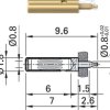 1.8 mm socket, solder connection, 0.8 mm, 41.0057