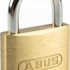 Kłódka średnica szekli: 7mm ABUS z kluczem W budynkach, na zewnątrz mosiężna Żółty