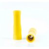 Insulated round plug sleeve, 5.00 mm, 4.0 to 6.0 mm², AWG 12 to 10, brass, tin-plated, yellow, BYB-4-07F5039