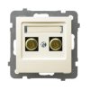 As Gniazdo głośnikowe pojedyncze ecru GGN-1G/m/27