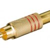 Wtyk RCA pozłacany z zabezpieczeniem przed zginaniem