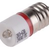 Lampka kontrolna Czerwony 24V ac/dc E10 LED średnica 10mm długość 25.25mm