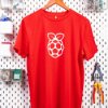 Red Raspberry Pi Logo T-shirt (Adult Size) [Discontinued]