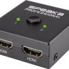 SpeaKa Professional SP-7141056 2 Porty Przełącznik HDMI UHD 4K @ 60 Hz
