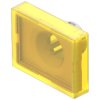 EAO 61-9681.4 Lens flush mounting yellow 18x24 plastic transparent