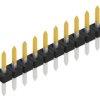 Pin header, 10 pole, pitch 2 mm, straight, black, SLY108110S