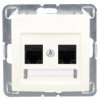 IMPRESJA Gniazdo komputerowe podwójne RJ45 kat.5e MMC ecrue GPK-2Y/K/m/27