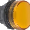 Signal light, illuminable, waistband round, orange, front ring black, mounting Ø 22 mm, ZB5AV053